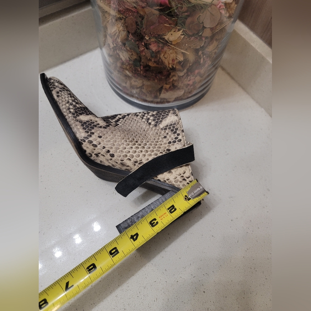 Free People Silver Storm Python Snake Slingback M… - image 8